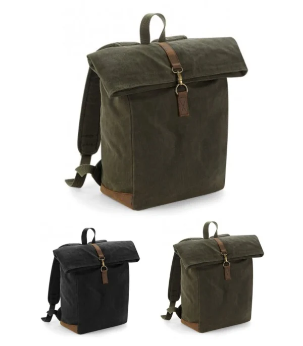 Quadra QD655 Heritage Waxed Canvas Backpack